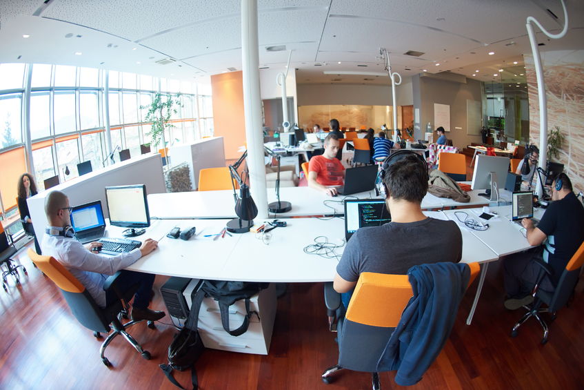49118284 - startup business people group working everyday job  at modern office
